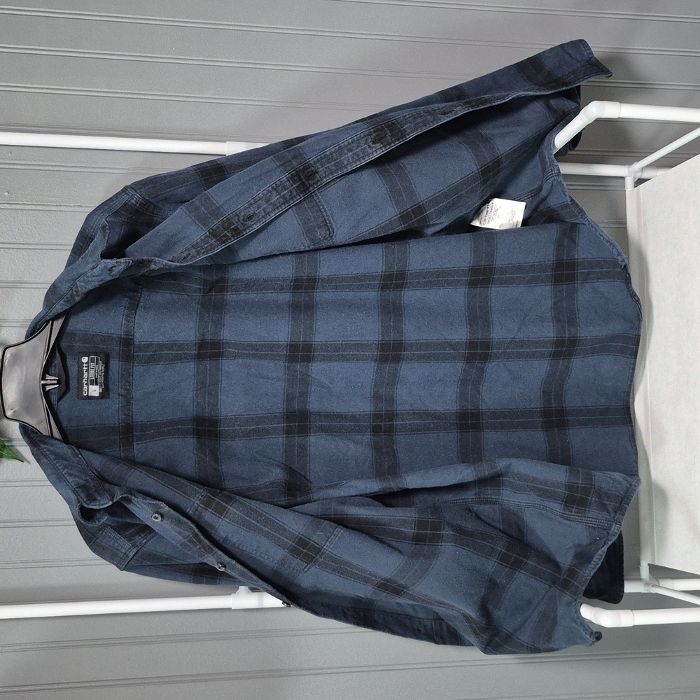 Carhartt Men's Plaid Loose Fit  Button-Down Shirt - Picture 5 of 13